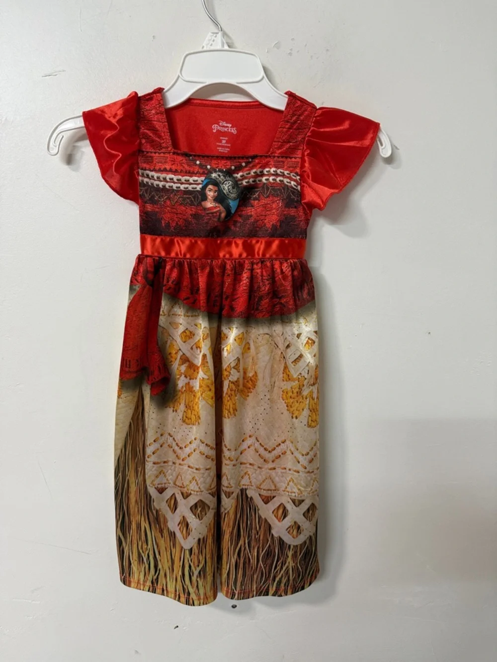 Disney Red and Cream Moana-Inspired Girls Nightgown - Picture 1 of 6
